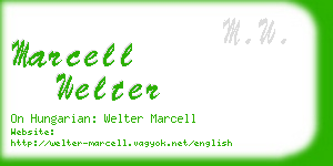 marcell welter business card